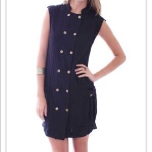 Jack Military-Inspired Black Dress, sz S